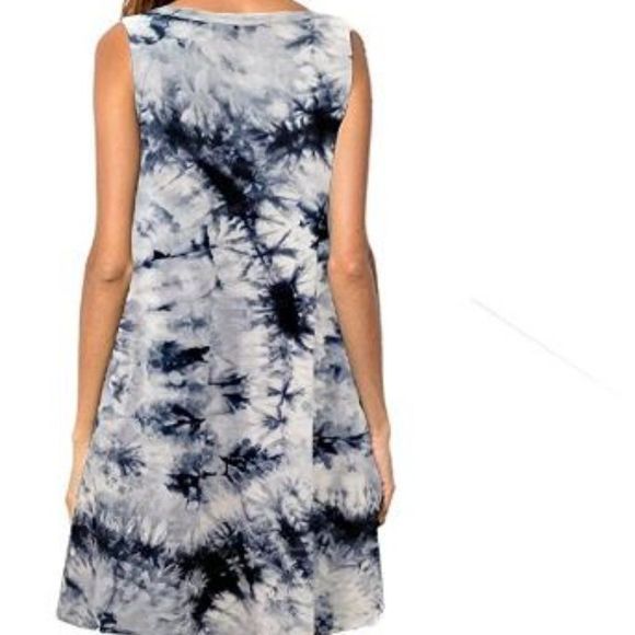 YISHIWEI Women's Sleeveless Casual T-Shirt Dress - Picture 2 of 2